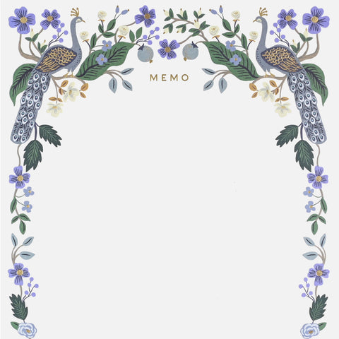 Rifle Paper Co. Peacock Large Memo Notepad