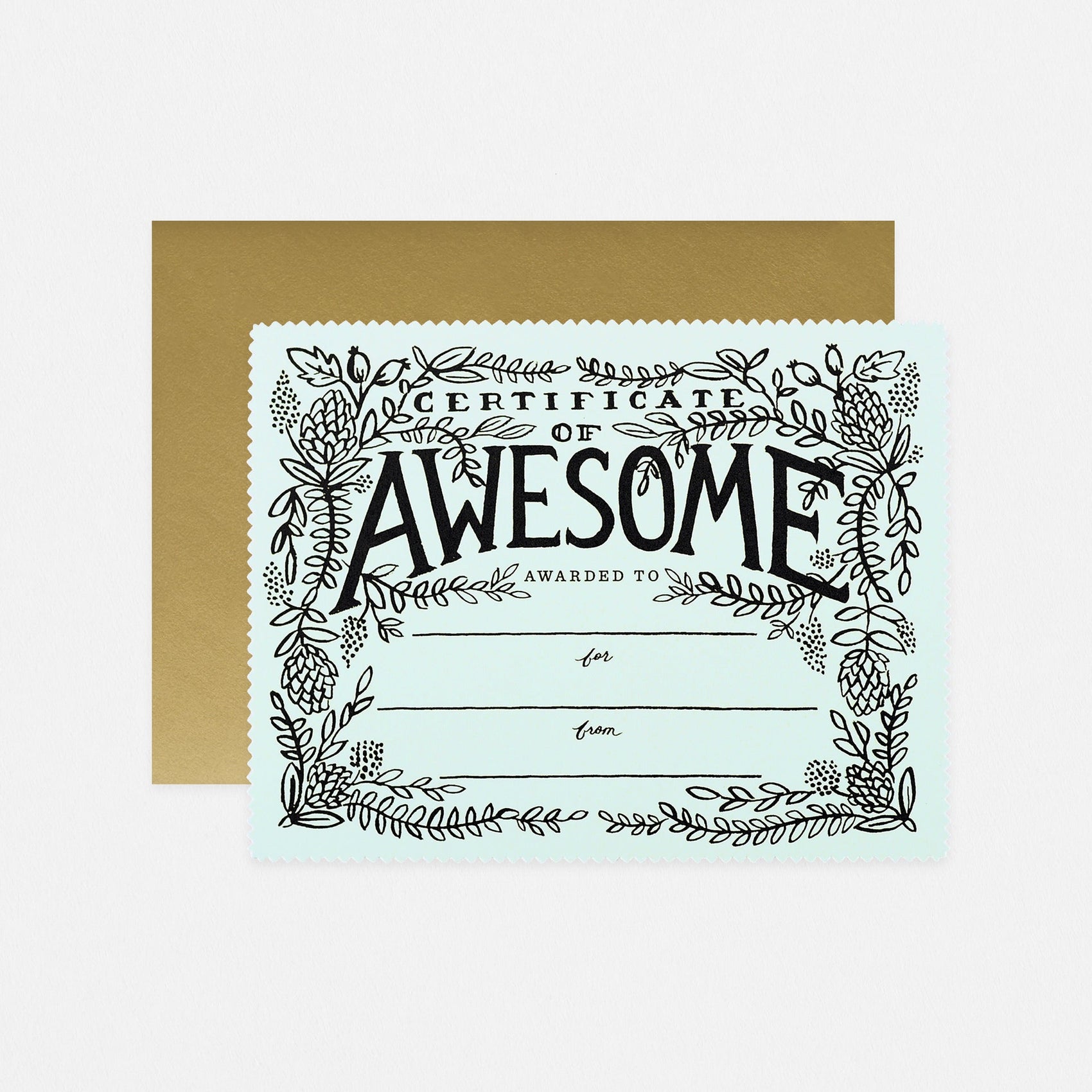 Rifle Paper Co. Certificate of Awesome Greeting Card 