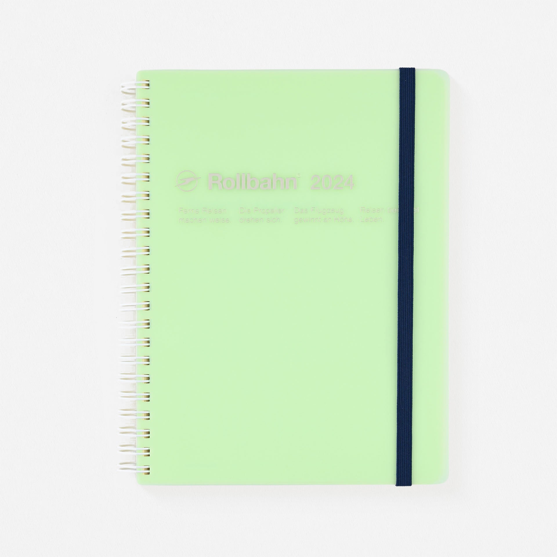 Delfonics Rollbahn 2024 Monthly Planner Clear Large Or A5 | Blue, Green, Silver Or Pink Clear Green / Large [5.25 x 7"]