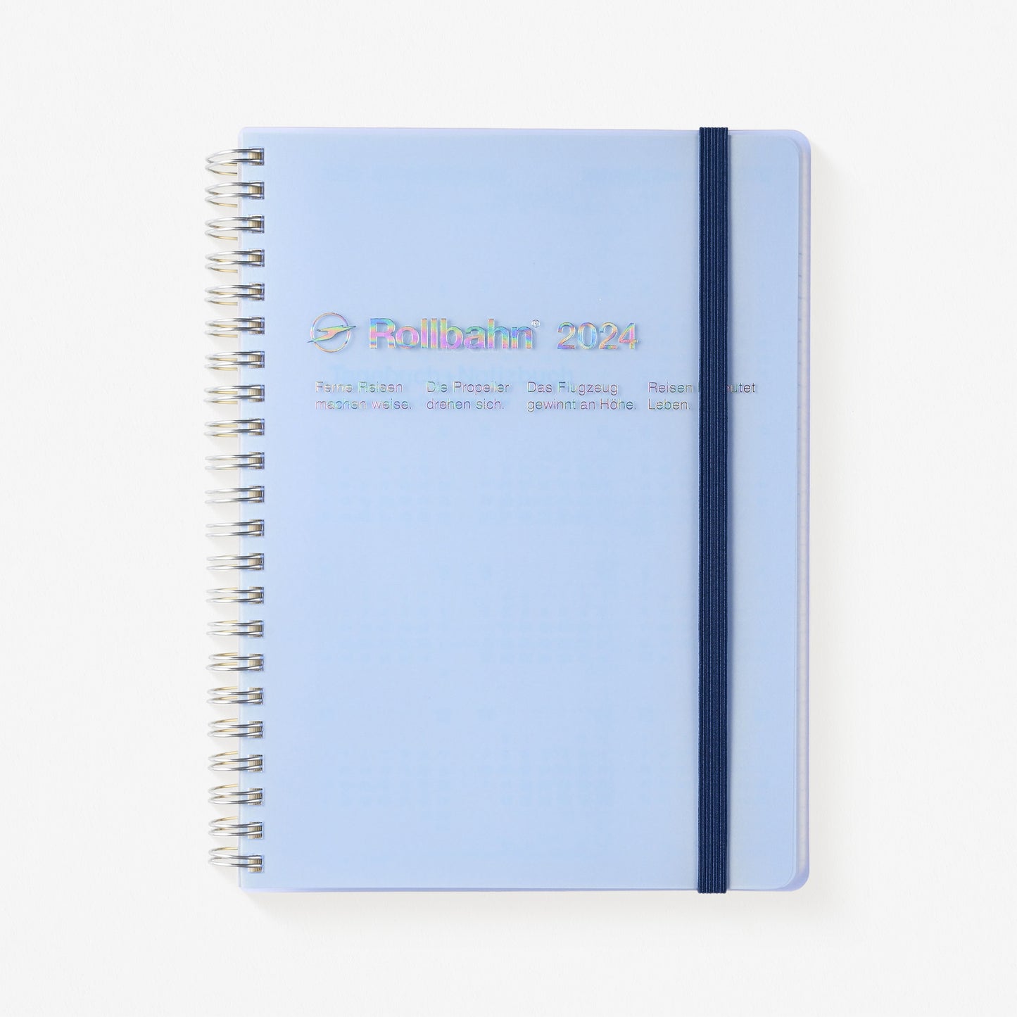 Delfonics Rollbahn 2024 Monthly Planner Clear Large Or A5 | Blue, Green, Silver Or Pink Clear Blue / Large [5.25 x 7"]