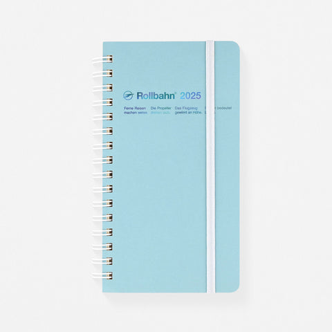 Rollbahn 2025 Chance Slim Monthly Planner | White, Black Or Light Blue