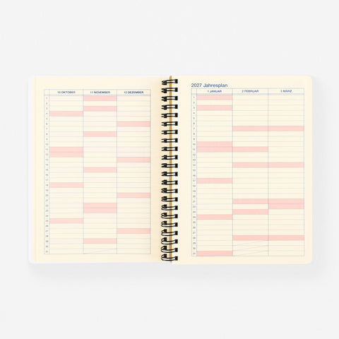 Delfonics Rollbahn 2026 Monthly Planner Yellow | Large, A5 Or Extra Large