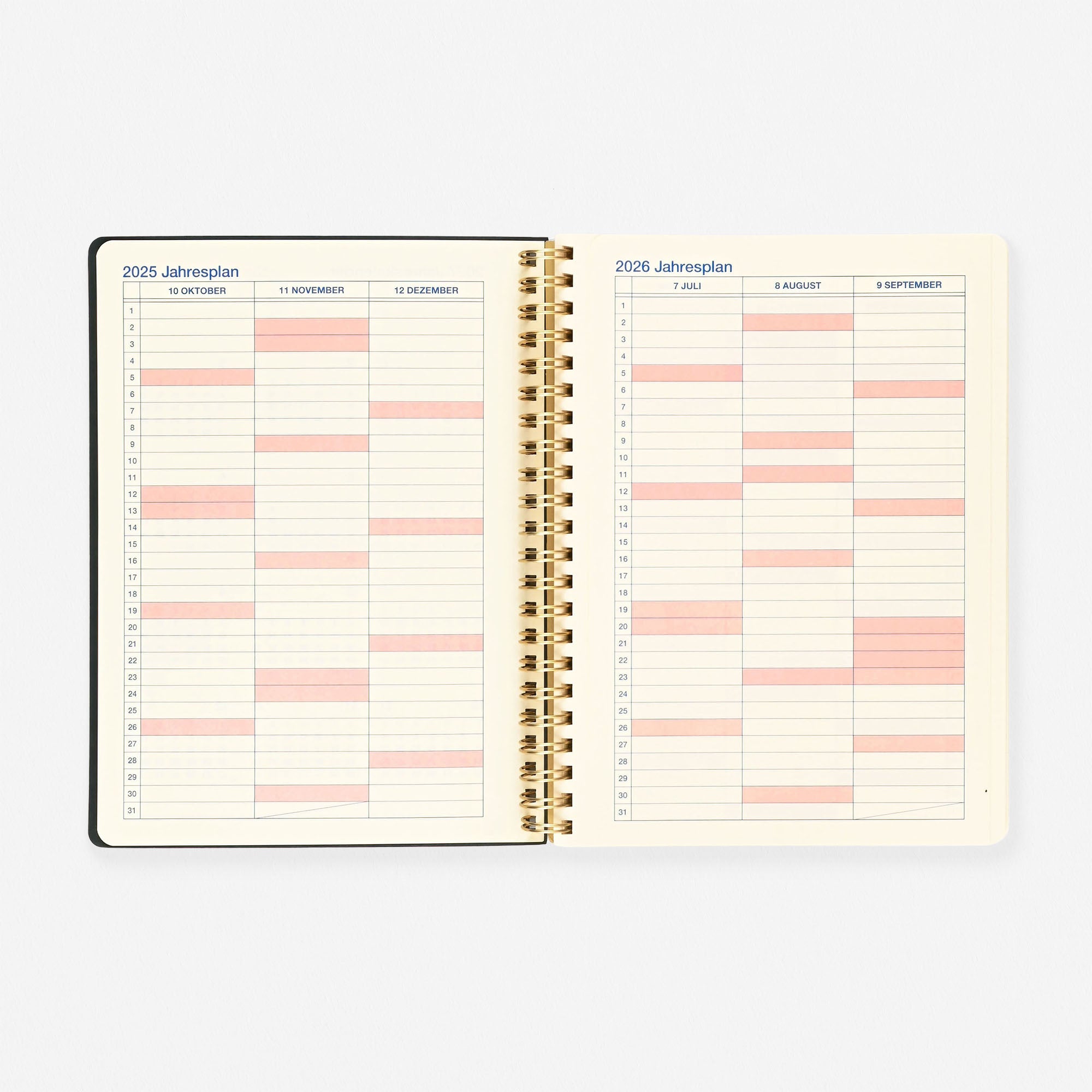 Rollbahn 2026 Drop Monthly Planner Brown | Large, A5 Or Extra Large