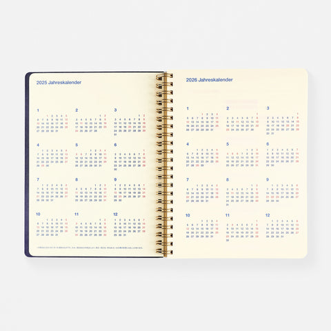 Delfonics Rollbahn 2025 Homme Monthly Planner Dark Blue | Large Or A5 