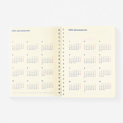 Delfonics Rollbahn 2025 Calando Monthly Planner Medium Or Large | 2 Colorways 