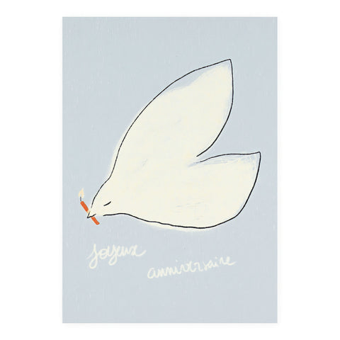 Colombe Joyeux Anniversaire  Birthday Card