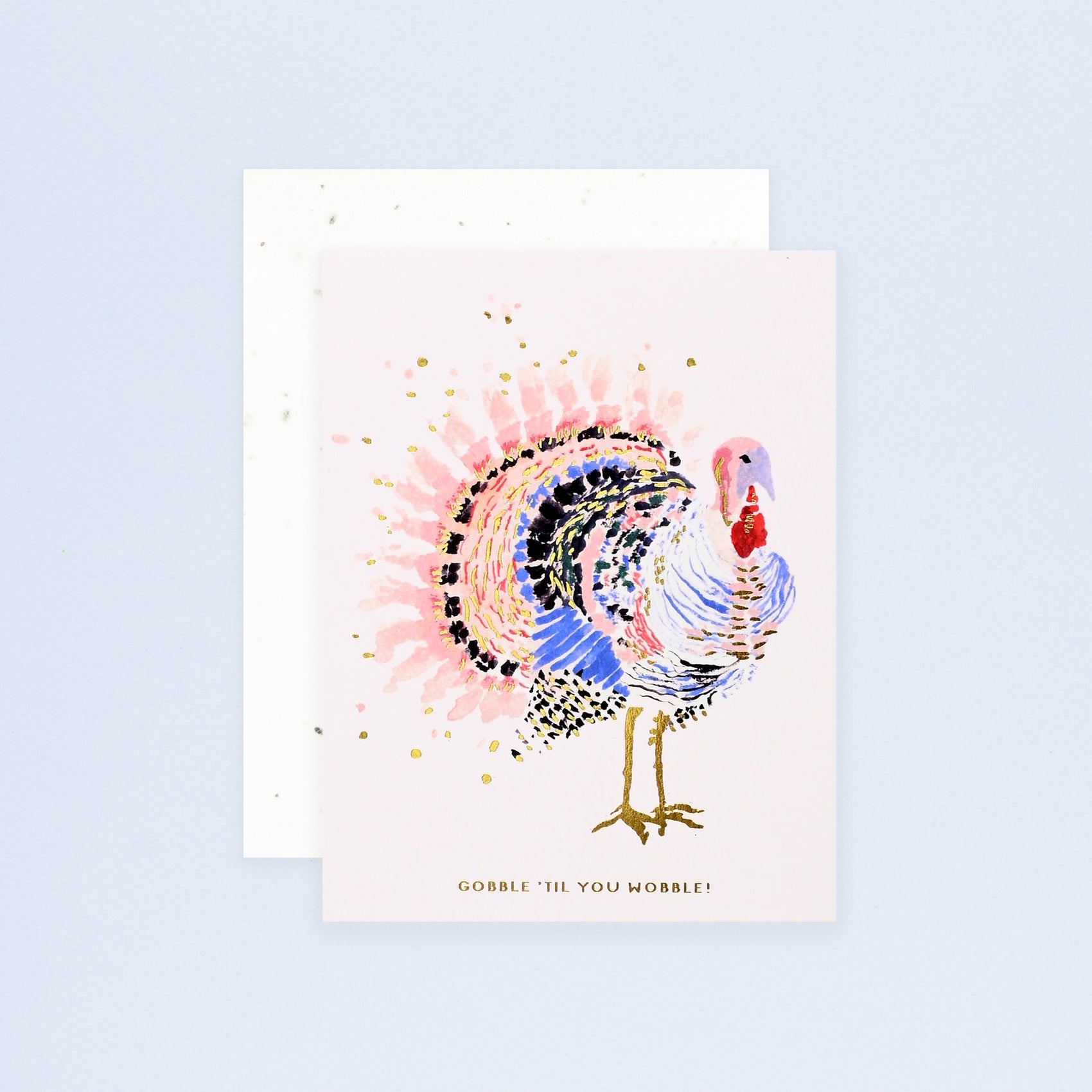 Seedlings Gobble Thanksgiving Card With Plantable Envelope 