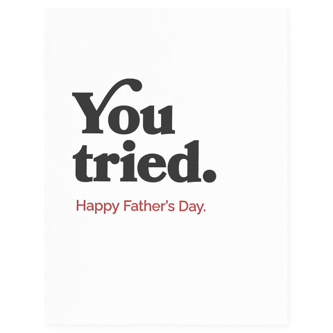 Spacepig Press You Tried Father's Day Card 