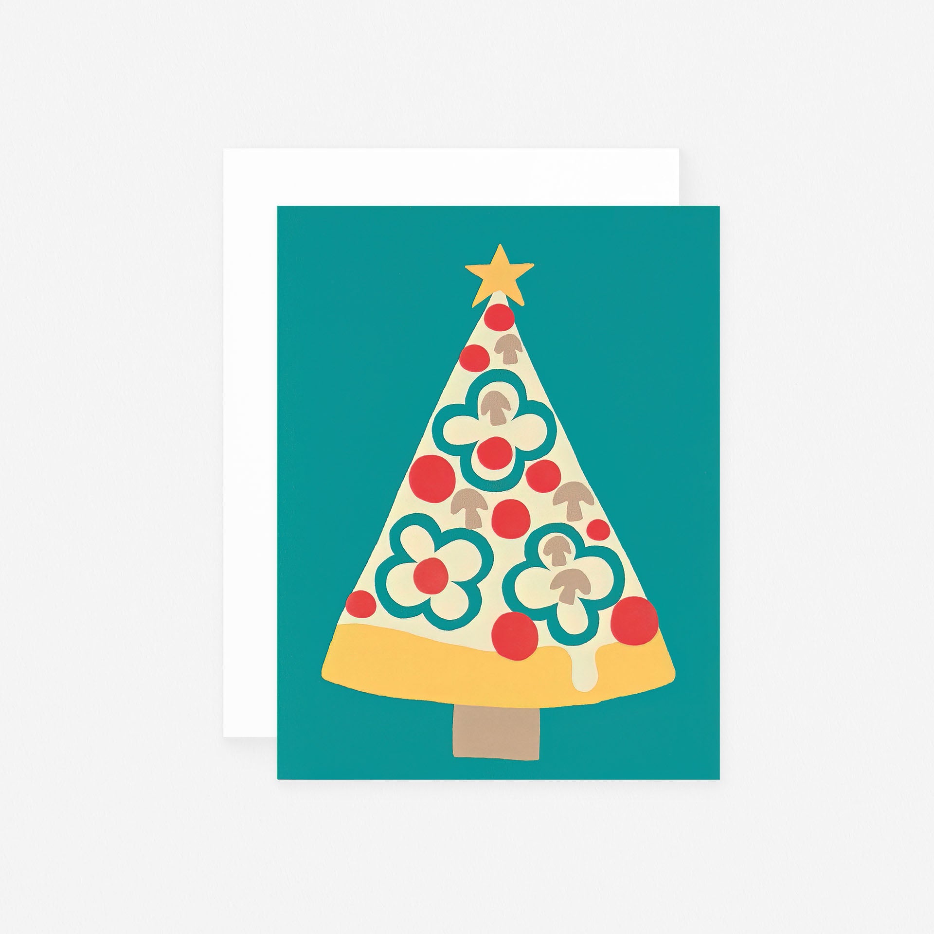 Pizza Christmas Tree Holiday Card