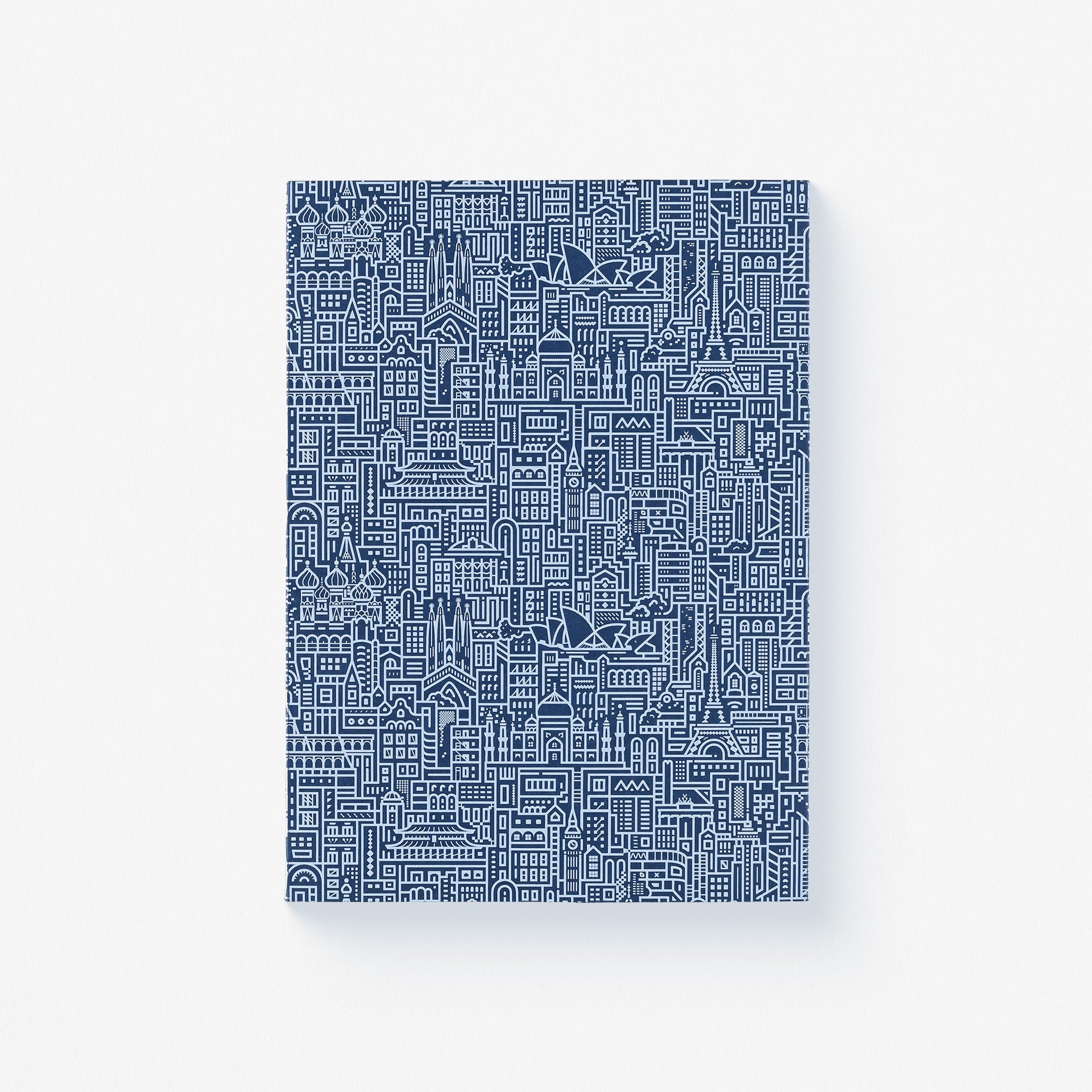 The City Works Hello World White Ink Notebook Blank | Blue, Green Or Rust Blue