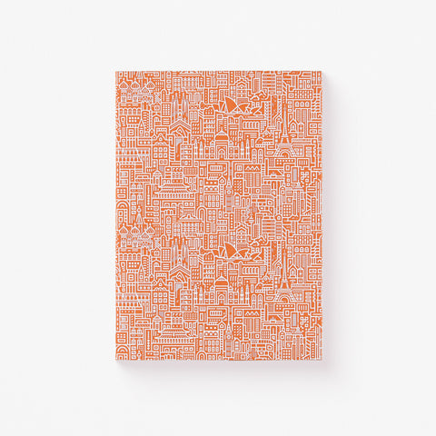 The City Works Hello World White Ink Notebook Blank | Blue, Green Or Rust Rust