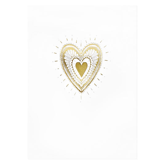 The Little Press Golden Heart Greeting Card 