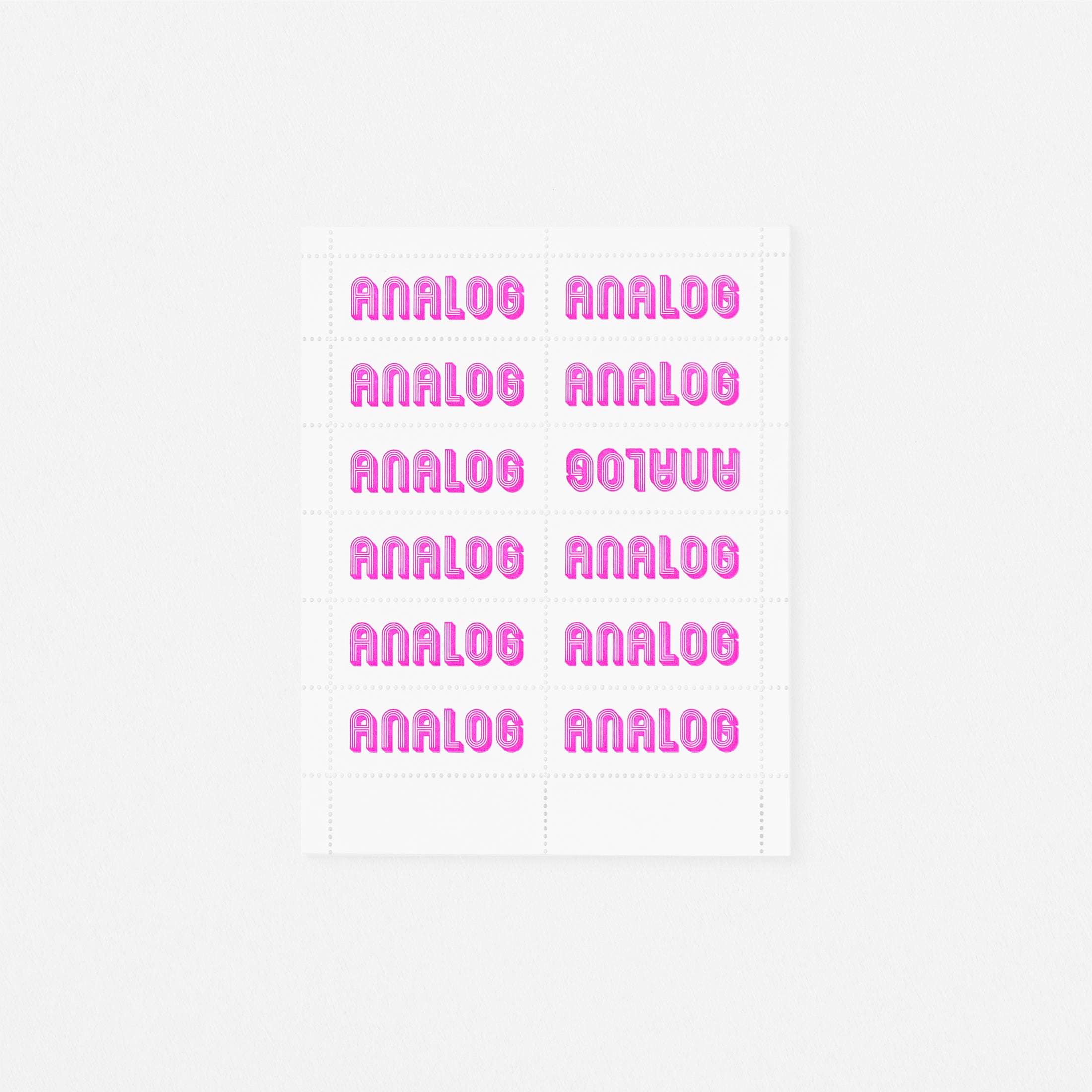 The Portland Stamp Company Analog Stamps Dayglo Purple 