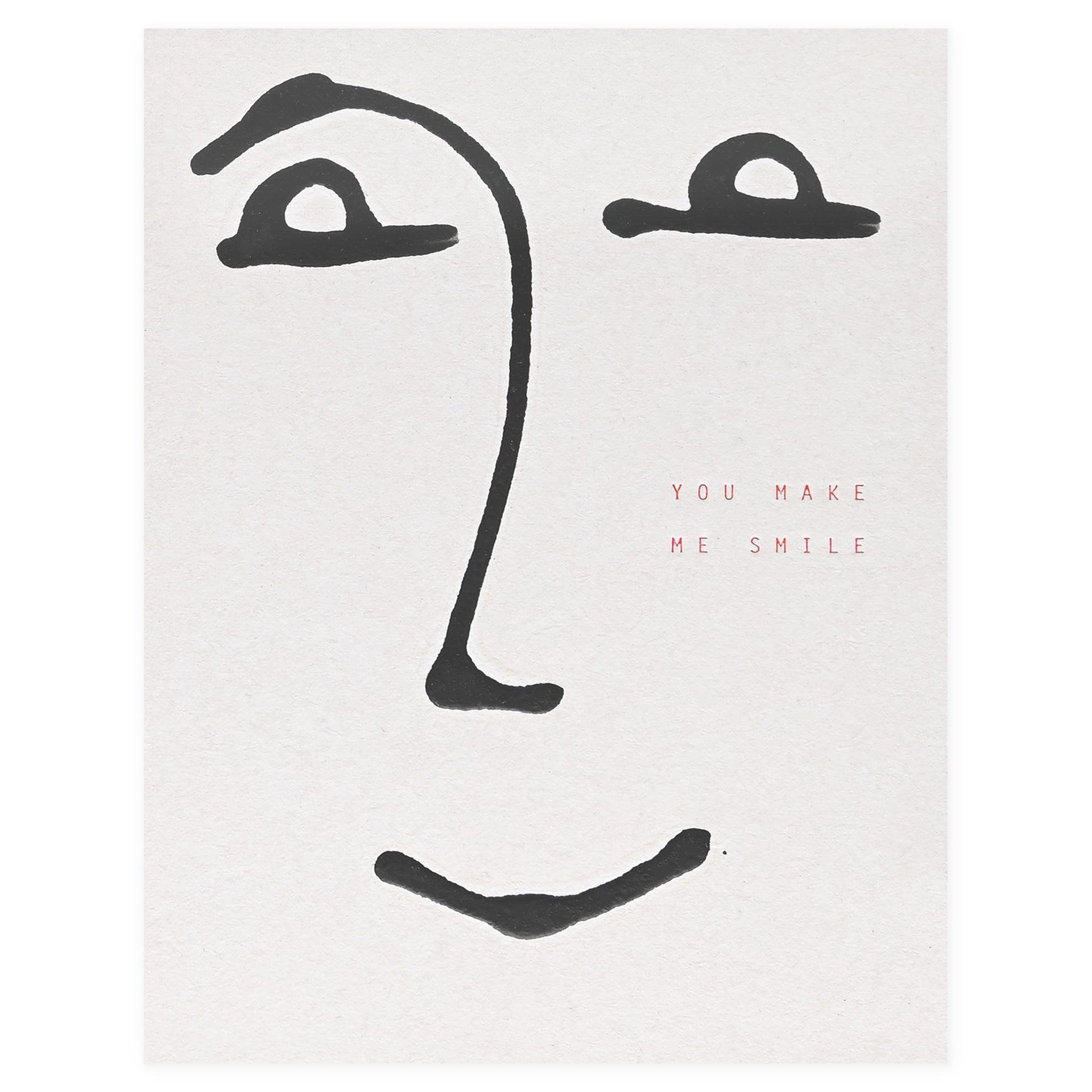 Moglea The Smile Hand-Painted Greeting Card 