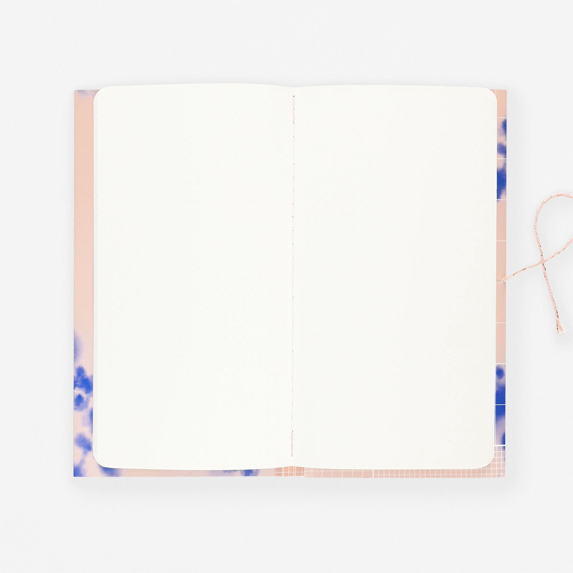 Blue Blossom Refillable Notebook With Japanese Closure