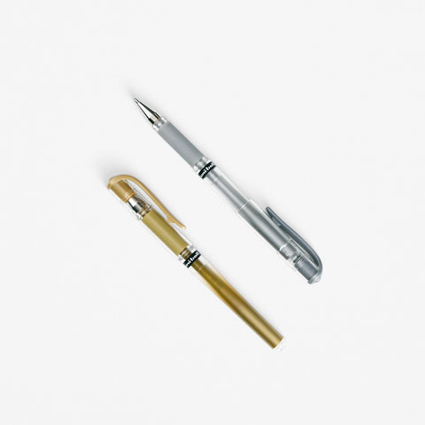 Mitsubishi Uni-Ball Signo Gel Impact Pen Broad 1.0 mm | Gold or Silver 