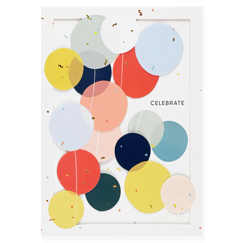 UWP Luxe Celebrate Die-Cut Balloons Birthday Card