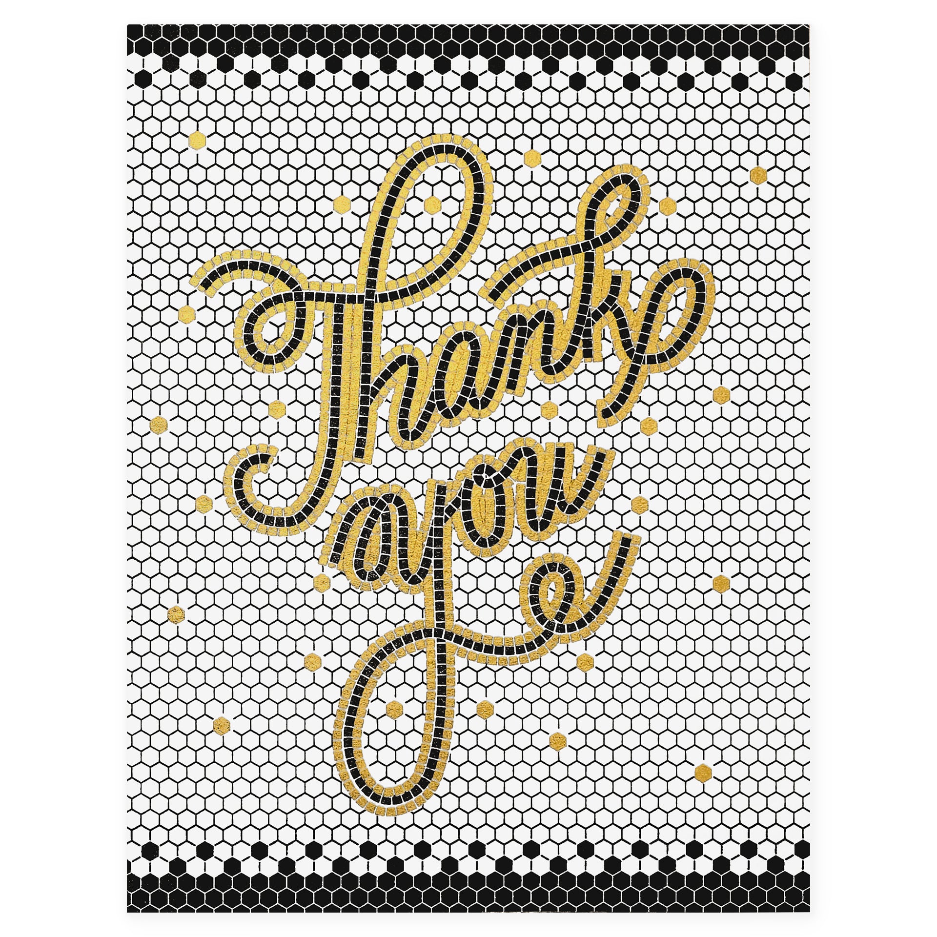 Wild Ink Press Thank You Tile Greeting Card 