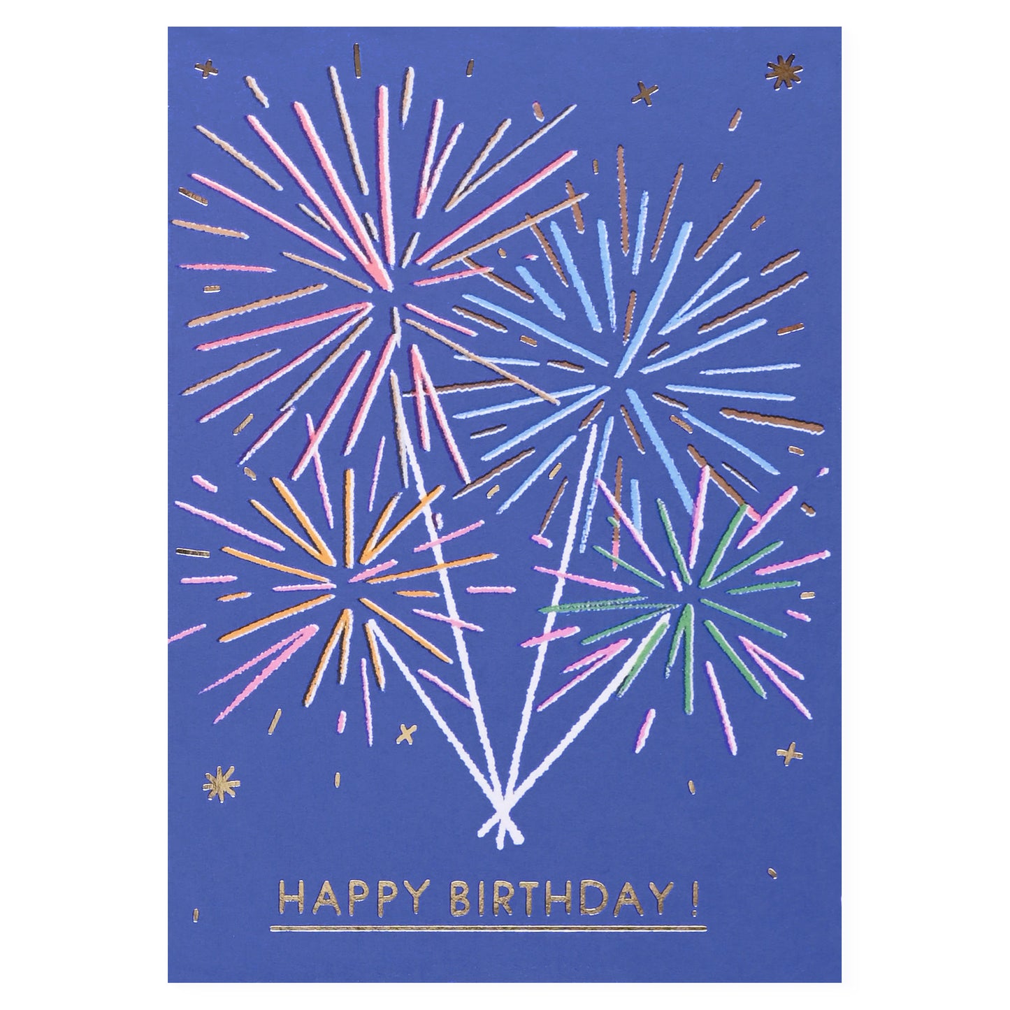 Wrap Birthday Fireworks  Greeting Card 