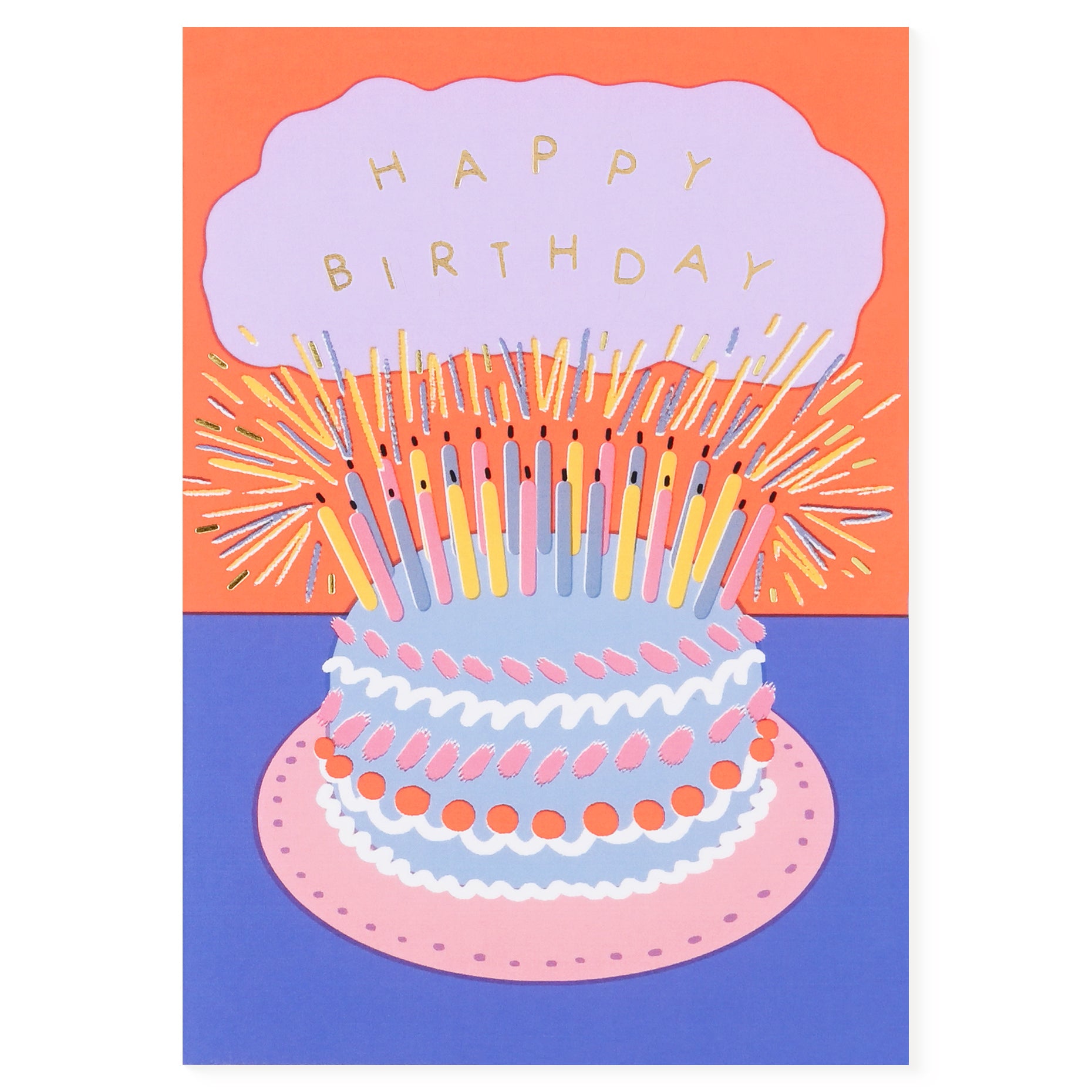 Wrap Cake And Candles Birthday Card 