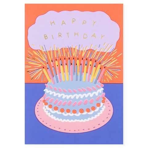 Wrap Cake And Candles Birthday Card 