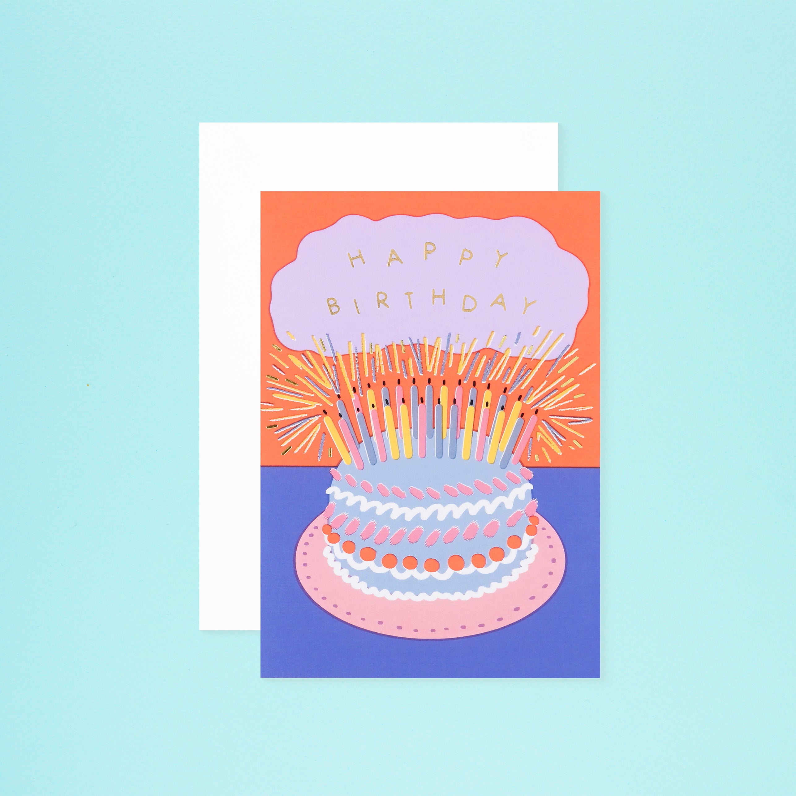 Wrap Cake And Candles Birthday Card 