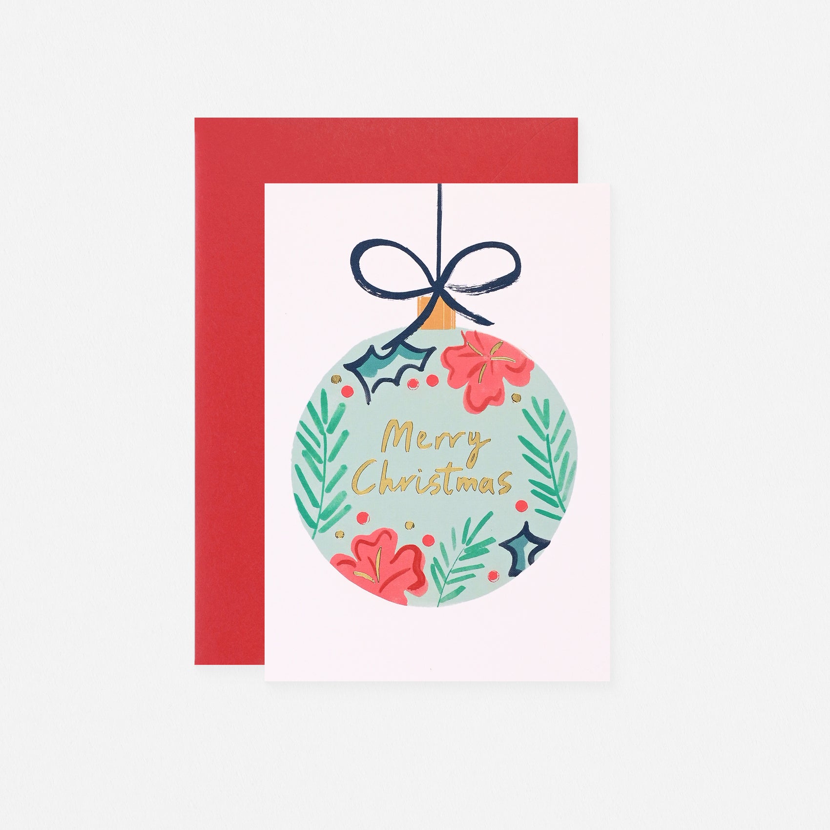 Wrap Christmas Bauble Holiday Card 