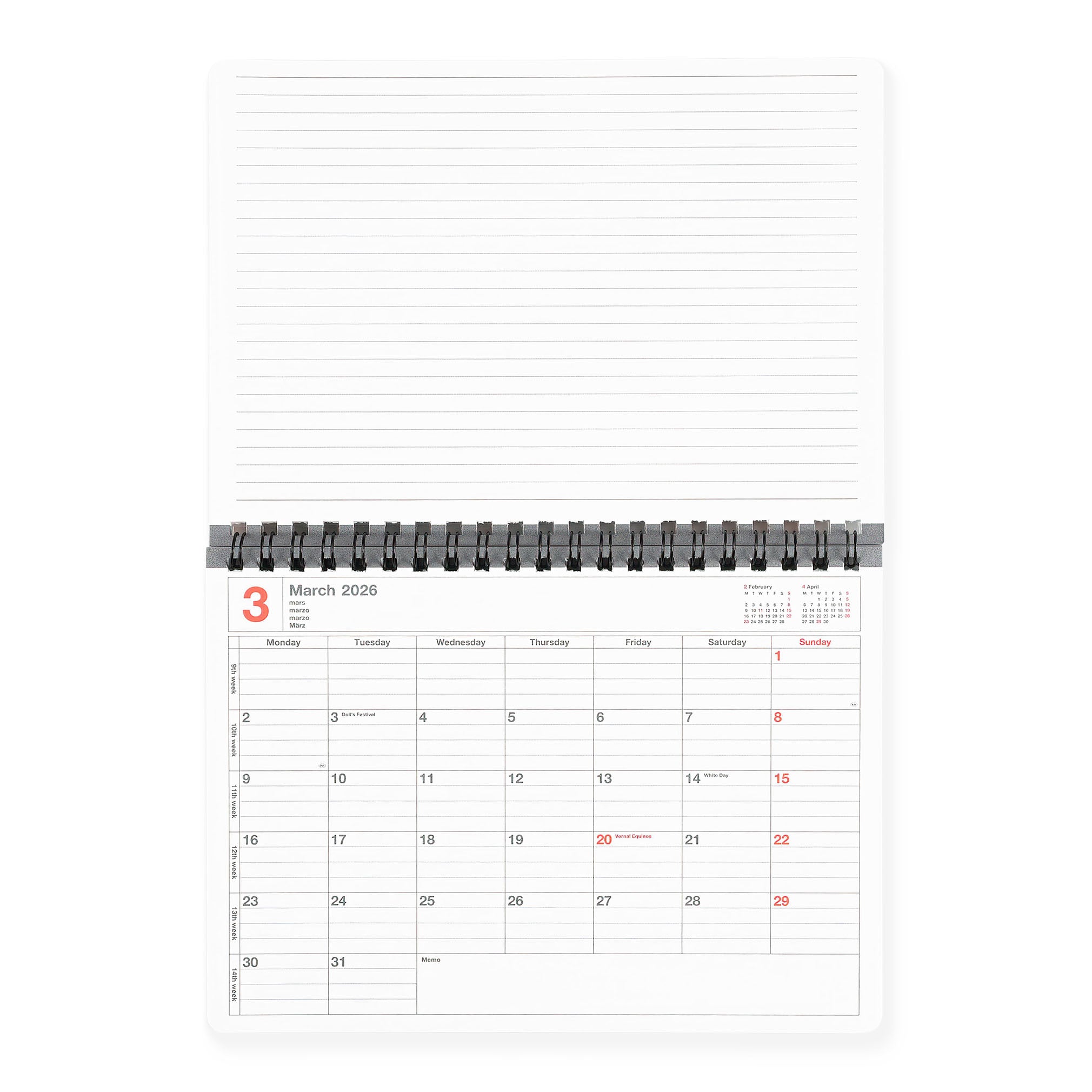 2026 Yoshiki Okamura Small Monthly Calendar | 3 Colorways