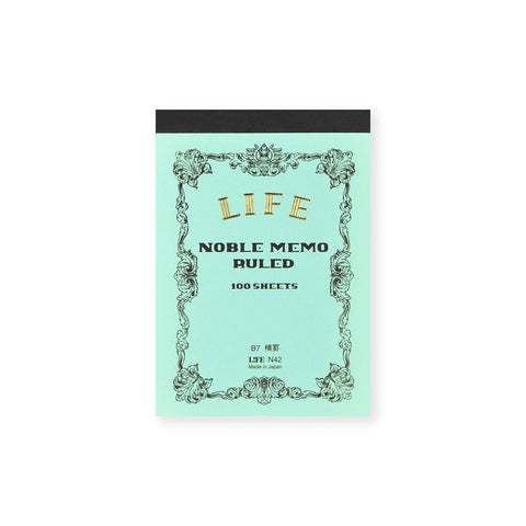 LIFE Stationery Noble B7 Memo Ruled Notepad 