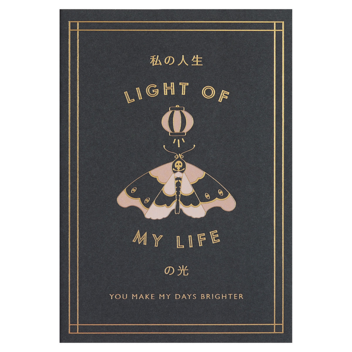 À L'aise Light of My Life Moth Greeting Card 