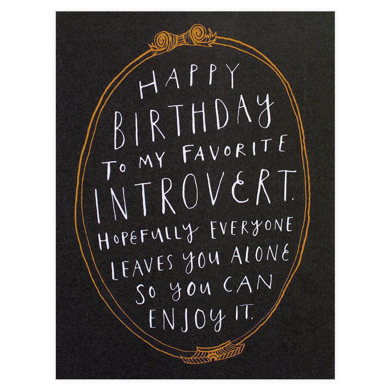Party Of One Paper Introvert Birthday Card 