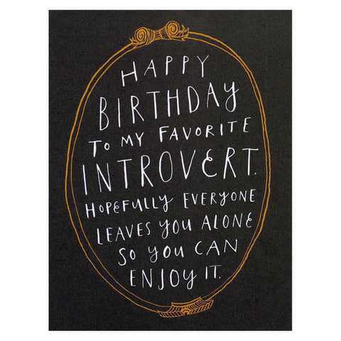 Party Of One Paper Introvert Birthday Card 