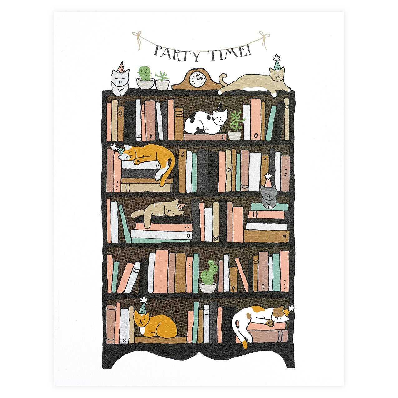 Party Of One Paper Party Cats Birthday Card 