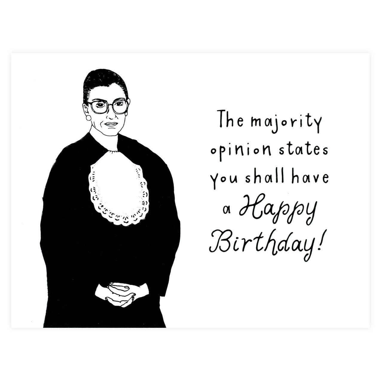 Party Of One Paper Ruth Bader Ginsburg Birthday Card 