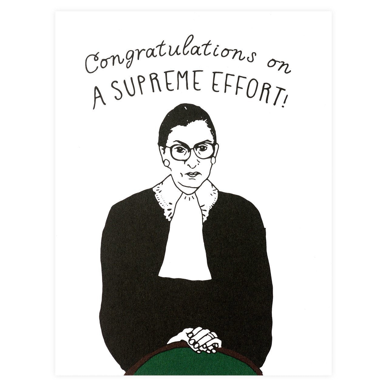 Party Of One Paper Ruth Bader Ginsburg Supreme Effort Congratulations Card 