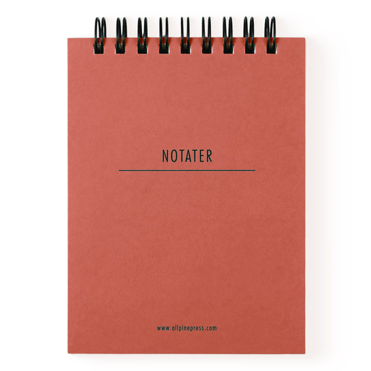 All Pine Press Small Spiralbound Notepad | Red or Petrol 