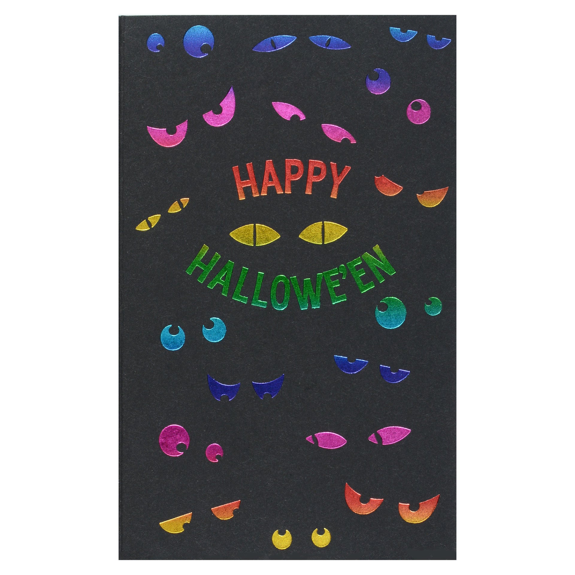 Anemone Letterpress Spooky Eyes Halloween Card 