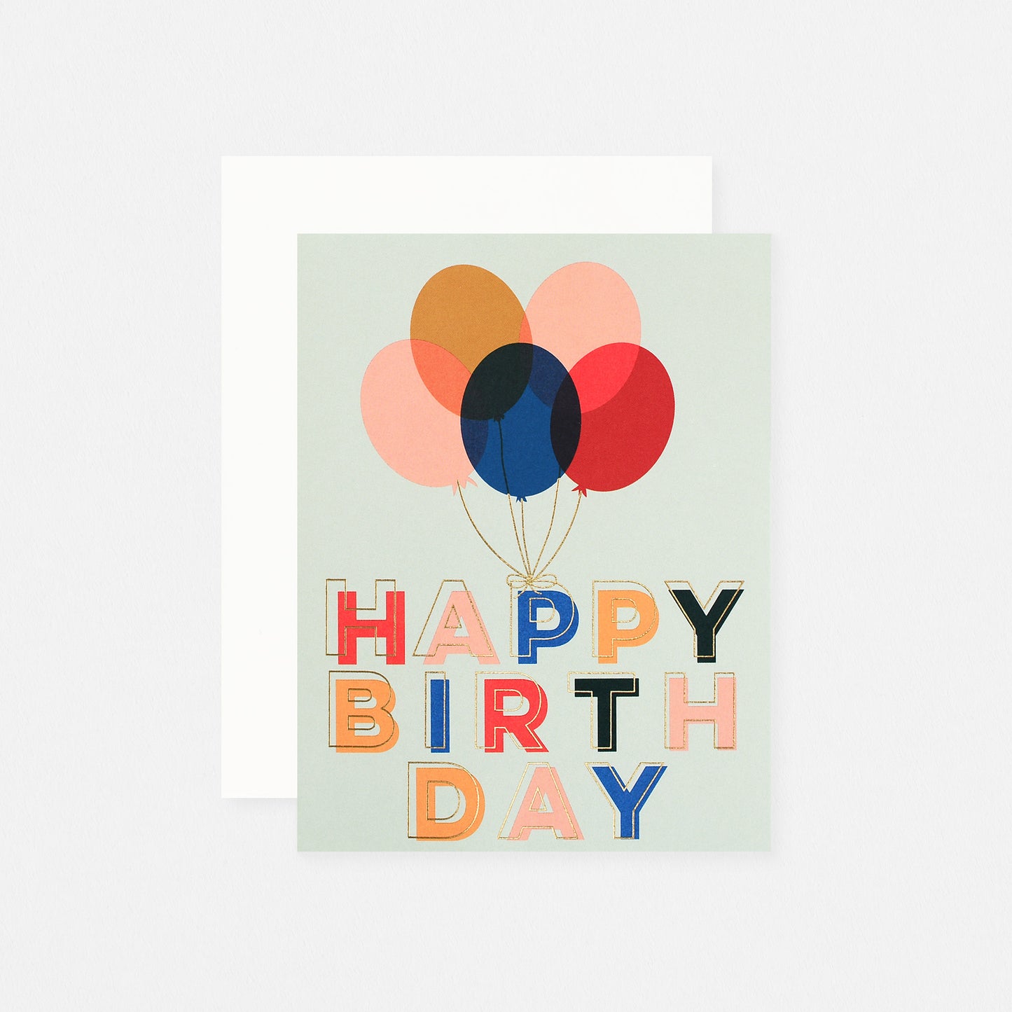 Antiquaria Balloons Birthday Card 