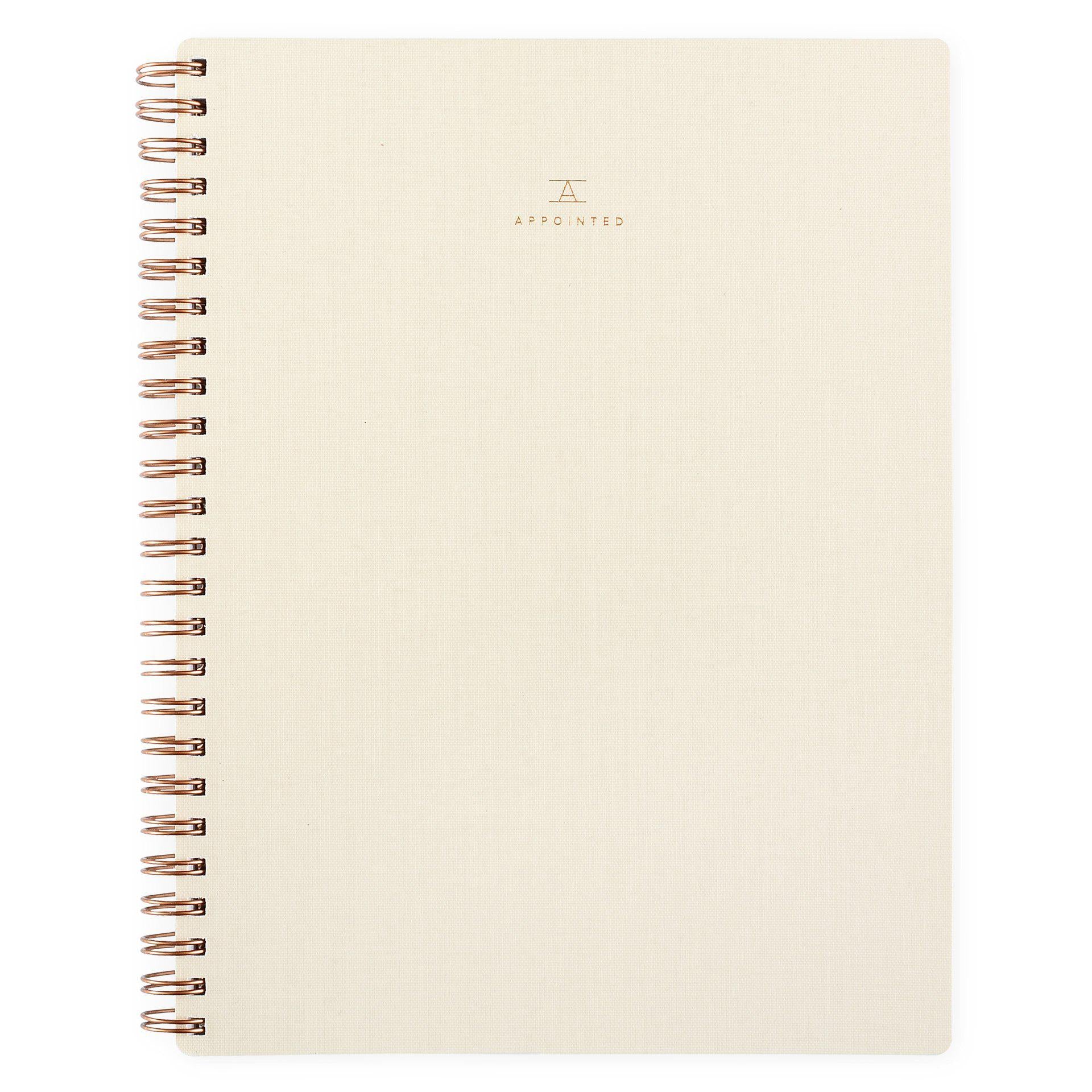 Appointed Appointed Natural Linen Workbook | Lined or Grid 