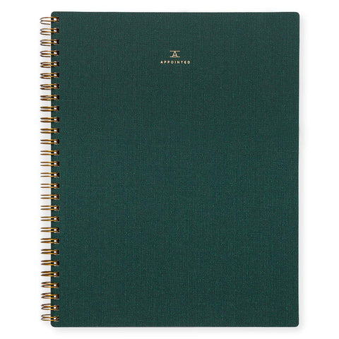 Appointed Hunter Green Notebook | Lined or Grid 