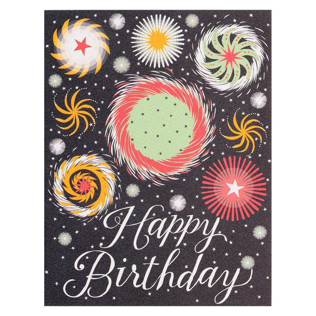 Banquet Workshop Fireworks Happy Birthday Card 