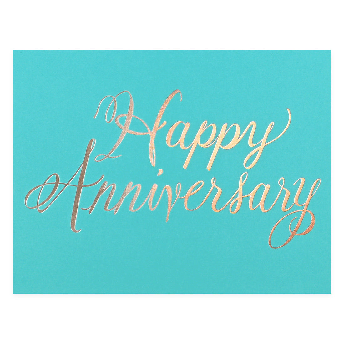 Banquet Workshop Happy Anniversary Rose Gold Greeting Card 