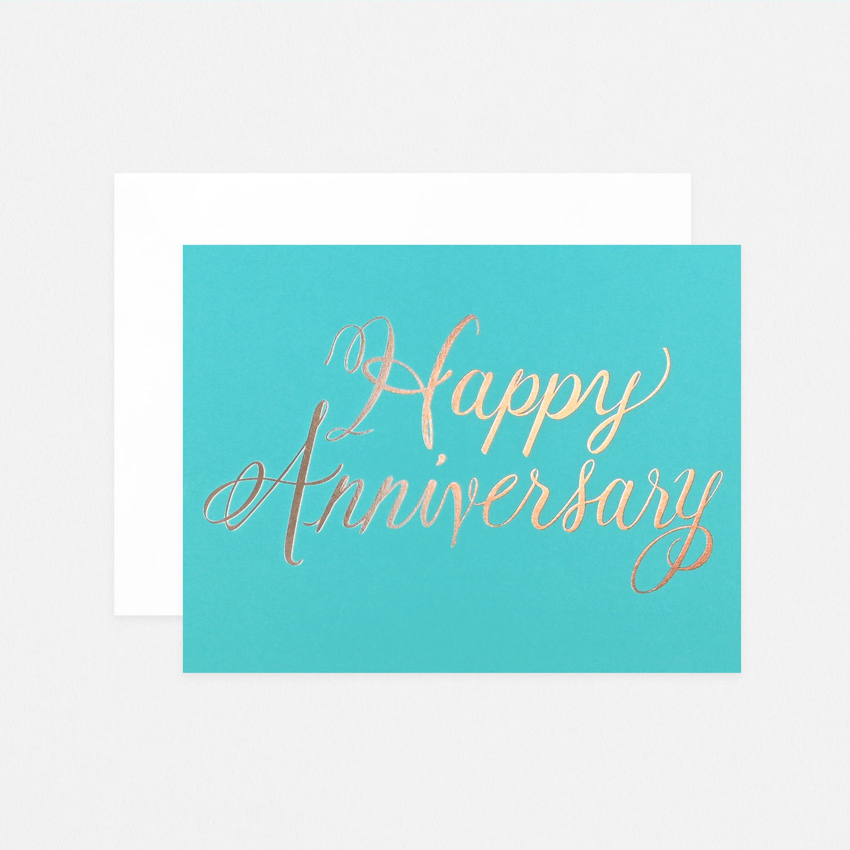 Happy Anniversary Rose Gold Greeting Card