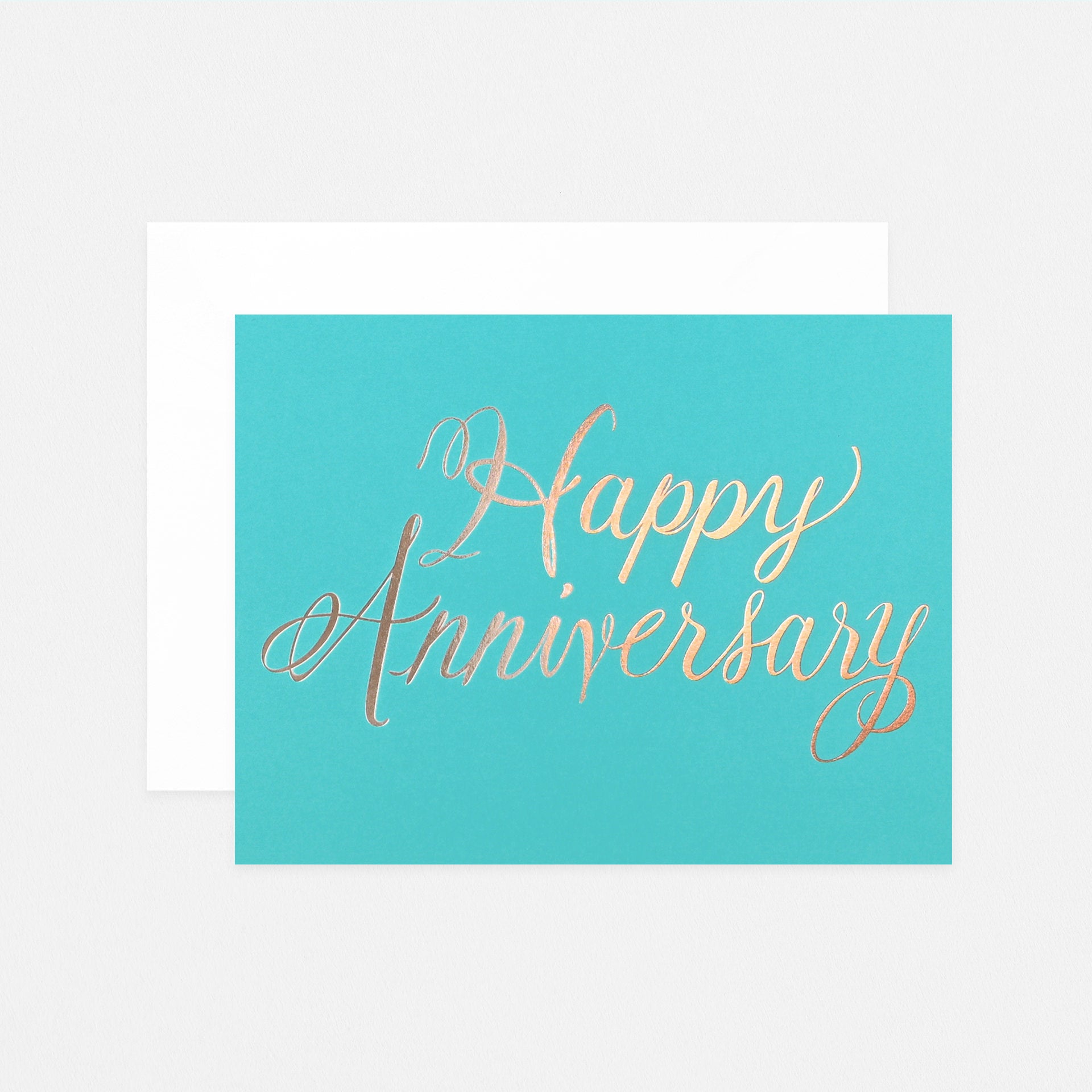 Banquet Workshop Happy Anniversary Rose Gold Greeting Card 