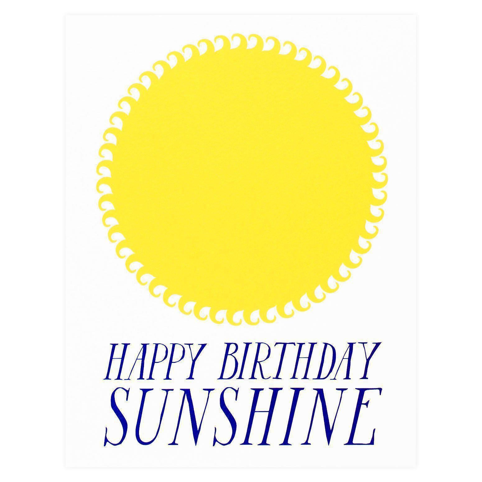 Happy Birthday Bright Sunshine Greeting Card
