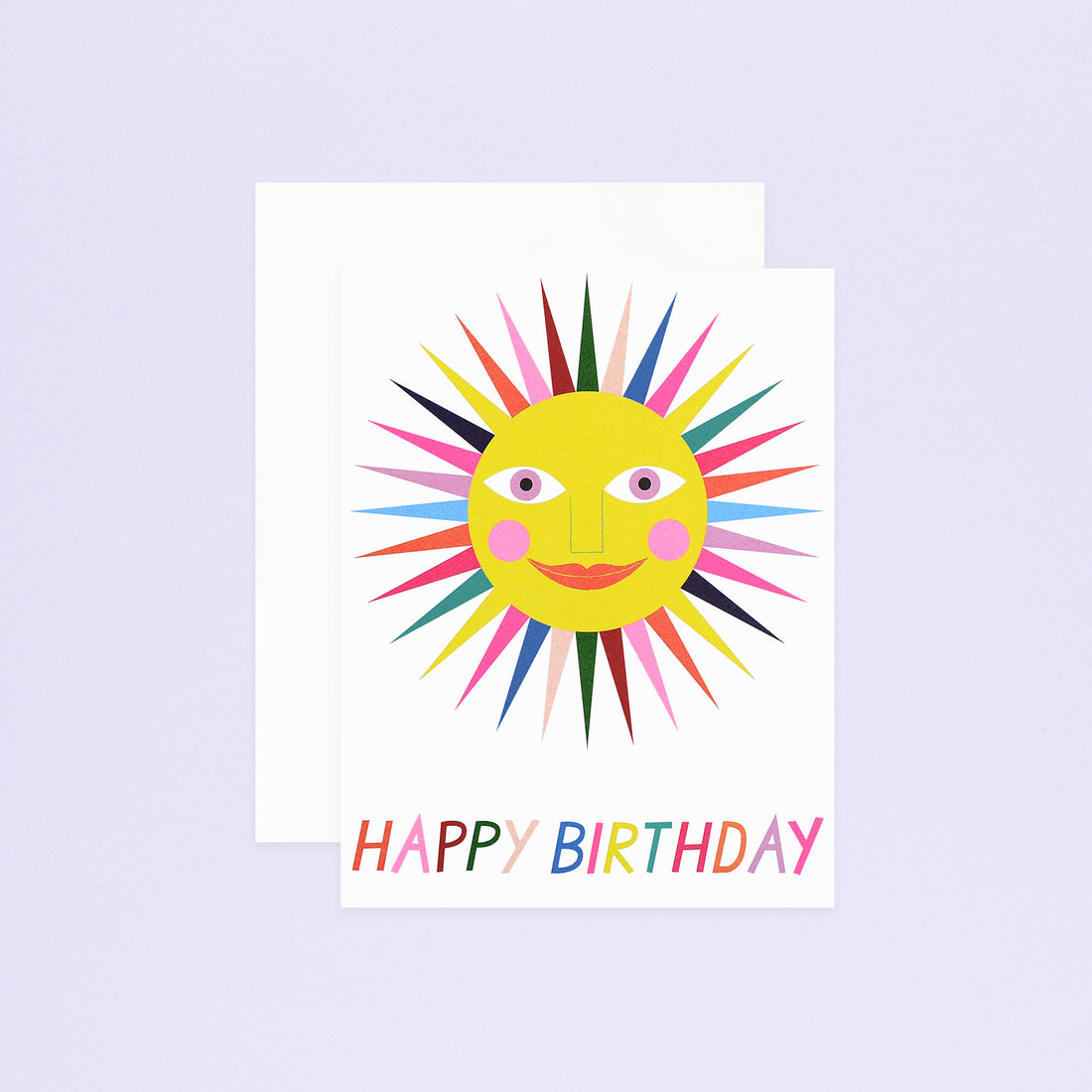 Banquet Workshop Happy Birthday Rainbow Sun Greeting Card 