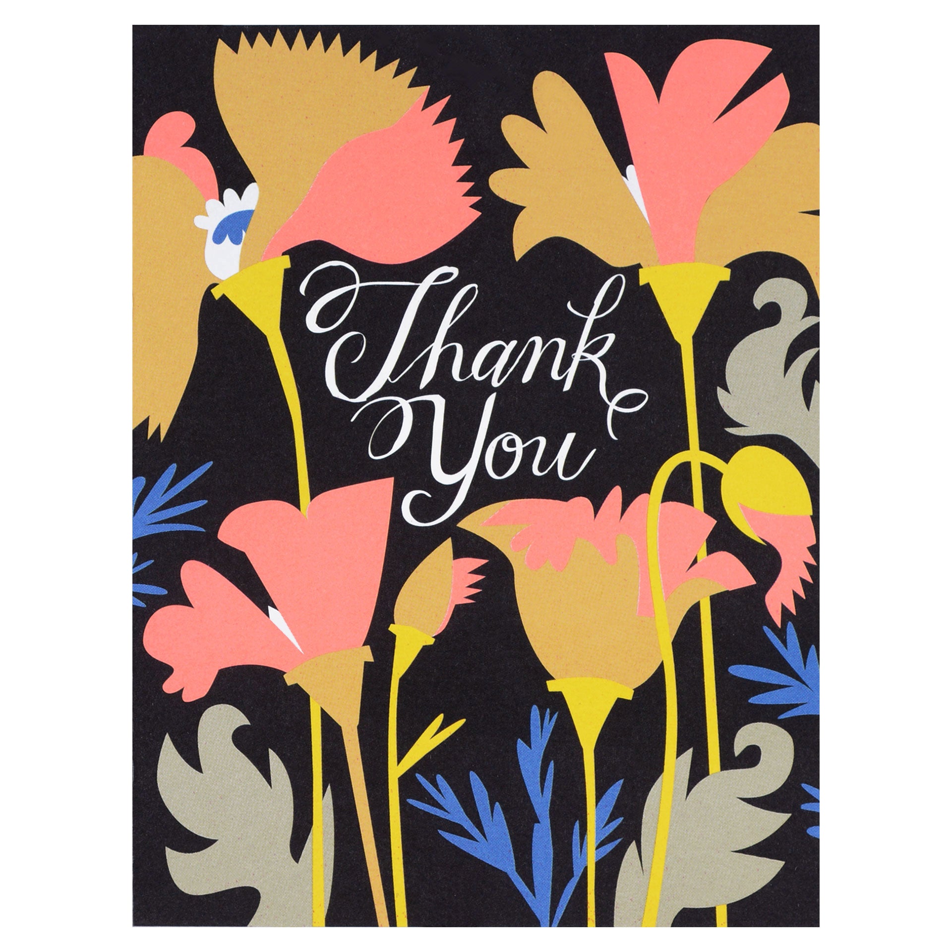 Banquet Workshop Wild California Poppies Thank You Card 