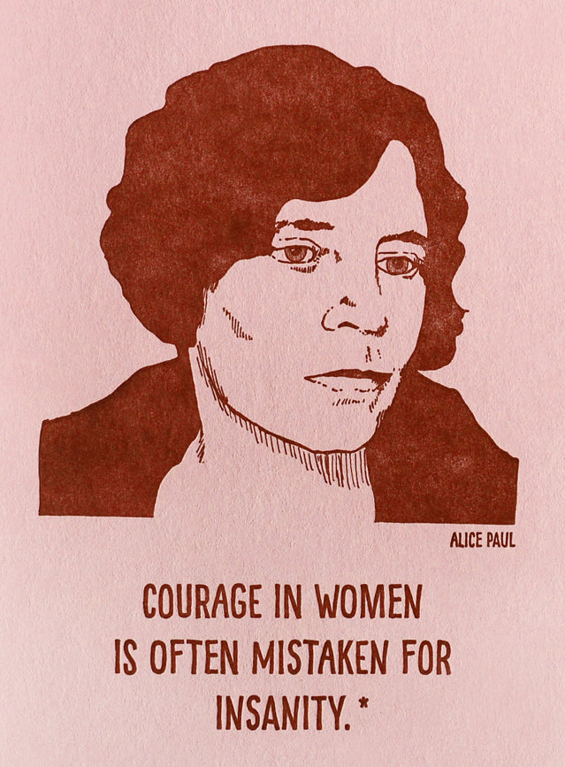 Blackbird Letterpress Alice Paul Letterpress Printed Notebook 