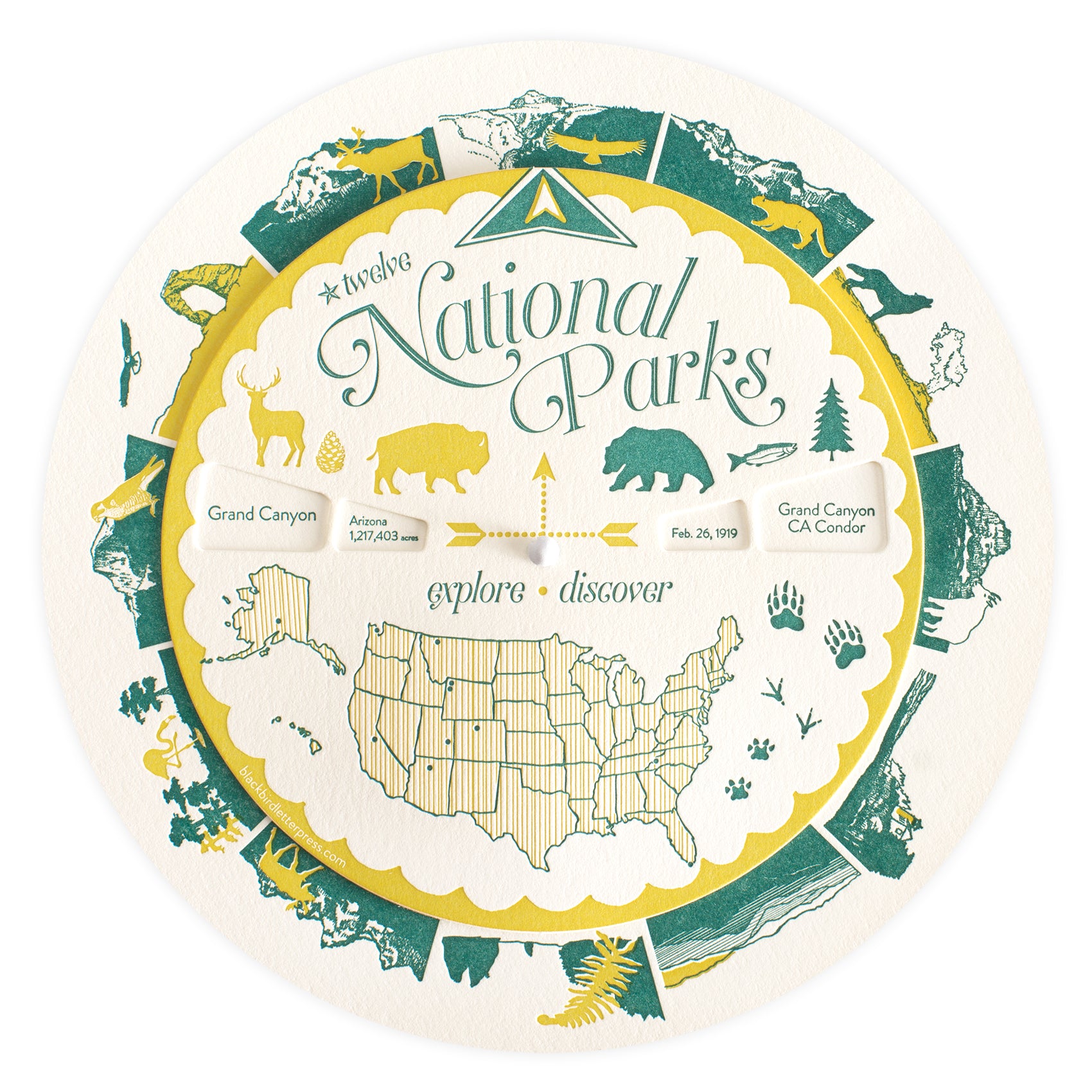 National Parks Spinner Card