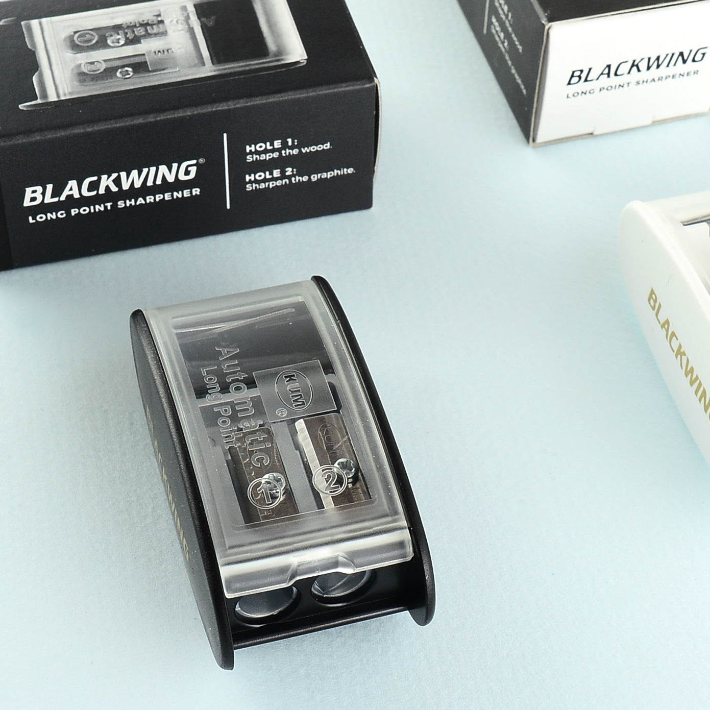 Palomino Blackwing KUM Long Point Sharpener | Black or White 